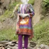 PURPLE CAMBRIC 3PC STITCHED