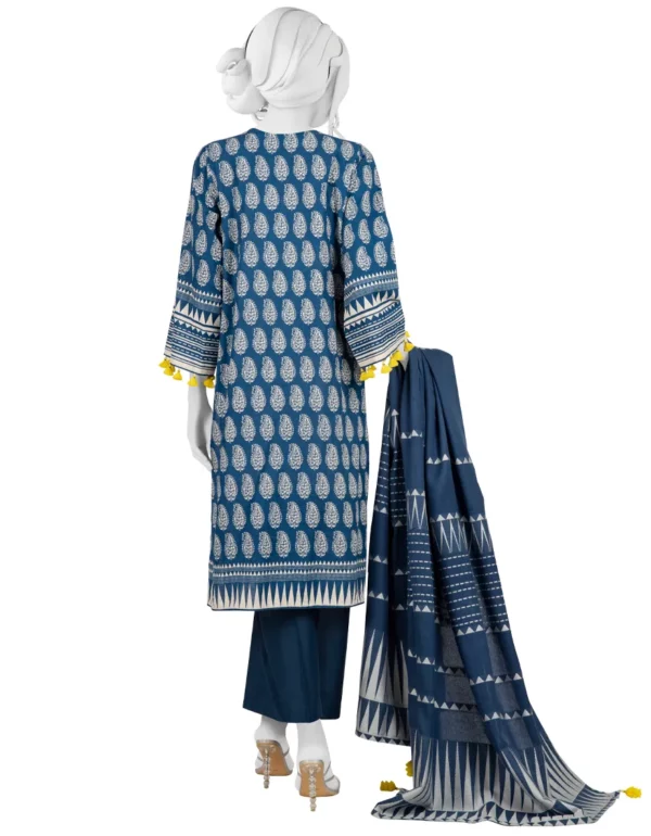 BLUE KHADDAR 3 Pc - Image 3